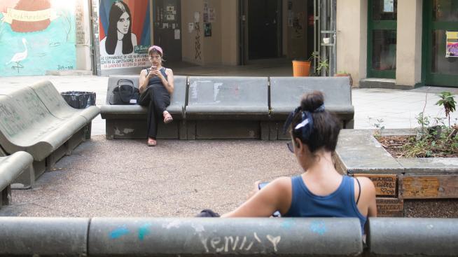 Estudiantes en Puan.