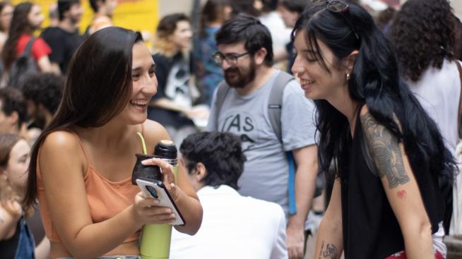 Estudiantes en Puan.
