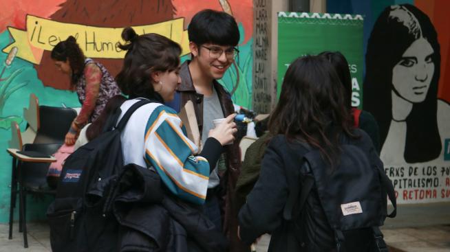 Estudiantes en Puan.