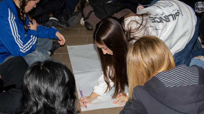 Estudiantes en Puan.
