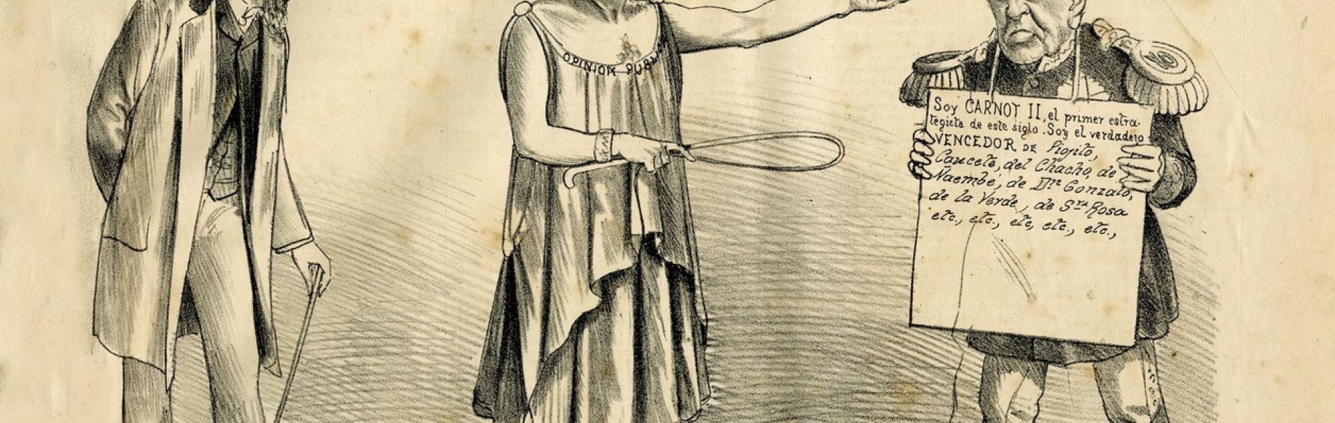 Caricatura de Sarmiento. 