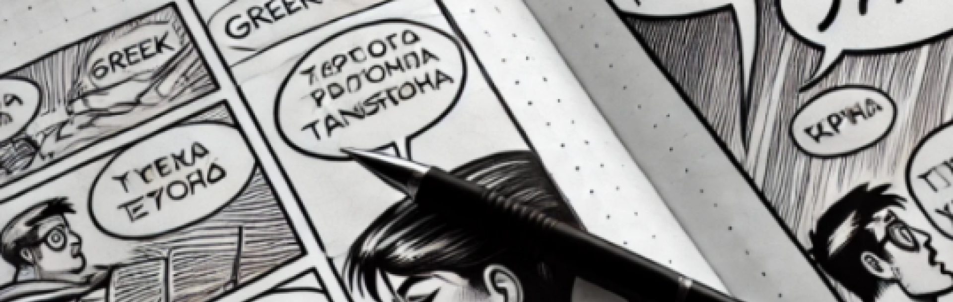Cómic en griego.